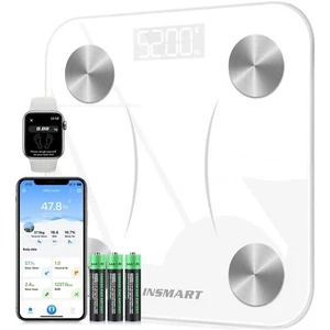 Digitale Personenwaage mit Körperfettanalyse Bluetooth, Edelstahl Glas, App - Bild 1 von 2