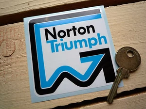 NORTON TRIUMPH Pegatinas Moto 3" Par Commando Trident Años 70 - Imagen 1 de 1