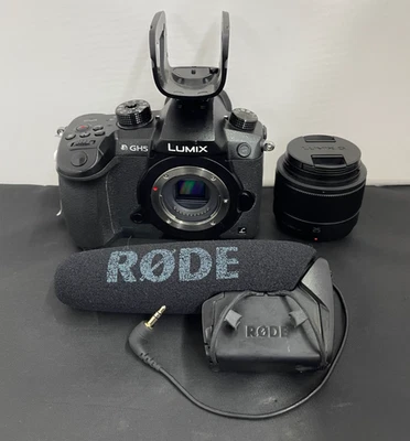 Panasonic Lumix DC-GH5 20.3MP Camera w/ 25mm Lens, Rode Mic, YoTilon Stand - Image 1 of 4