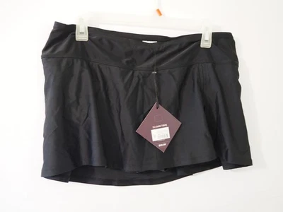 Ava & Viv Women's Plus Size 16W / 18W Swim Suit Skirt Bottom Black Front Slit - Image 1 of 4