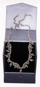 Vintage, Sterlingsilber & Markasiten Halskette, 17", verpackt, 36,07 g. TOP - Bild 1 von 7