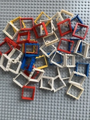 Lego Window 1x4x3 with shutter tabs part 3853 city town modular 42 pieces - Image 1 of 4