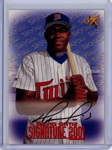 David Ortiz 1998 Skybox E-X 2001 Signature On-Card Auto Twins - Bild 1 von 2