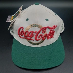 Vintage Atlanta Olympics 1996 Coca Cola Snapback Hat Cap 90’s Thick 3D Script - Picture 1 of 12