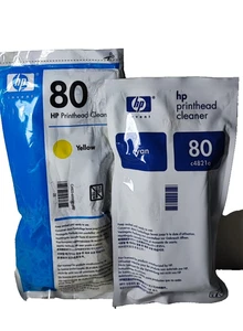 2x Orig HP 80 Druckkopf Printhead Cleaner Cyan + Yellow Designjet 1050 NEU - Bild 1 von 1