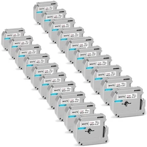 Paquete de 20 cintas de etiquetas M-K231s compatibles con cinta Brother P Touch M M-K231 M-23... - Imagen 1 de 9