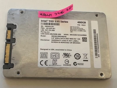 Intel 535 2.5” SSD 480GB SSDSC2BW480H6 - Image 1 of 2