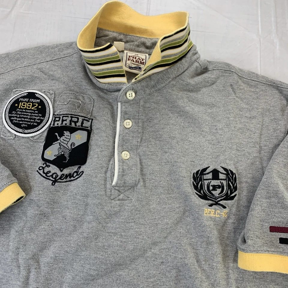 Camisa de Colección Phat Farm Para Hombres XL Polo Manga Corta Hip Hop Bordada Y2K Preppy Foto 1 de 4