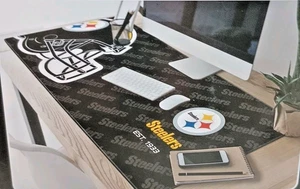Almohadilla de escritorio Pittsburgh Steelers serie logotipo NFL 35 X 16 pulgadas caja nunca quitada - Imagen 1 de 7