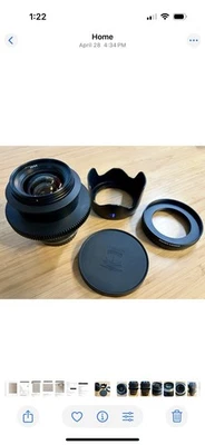 EUC Zeiss Milvus 35mm f2 Distagon T* ZF.2 Lens w- Hood, Made In Japan - Image 1 of 4