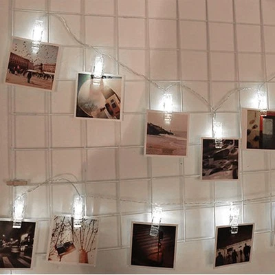 String Lights Photo Clip Light 10 LED For Bedrooms Bars Hotels Party Wedding - Image 1 of 4