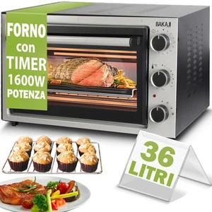 Forno Elettrico 36 Litri 1600W Fornetto con Timer e Spegnimento Automatico - Foto 1 di 5
