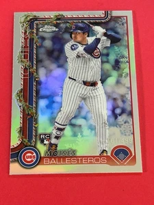 Moises Ballesteros 2025 Topps Holiday (RC,SP,SN) Rookie rifrattore cromato #’d 499 - Foto 1 di 3