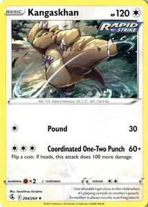 Kangaskhan 204/264 Fusion Strike Rare Regular LP Pokemon Card Rapid Strike - Picture 1 of 2