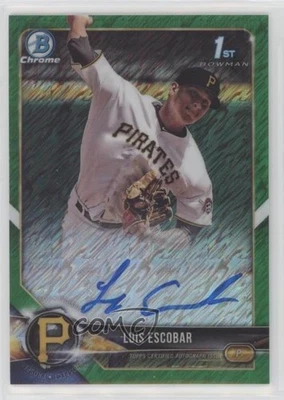 2018 Bowman Chrome Prospect Green Shimmer Refractor /99 Luis Escobar Auto - Image 1 of 2