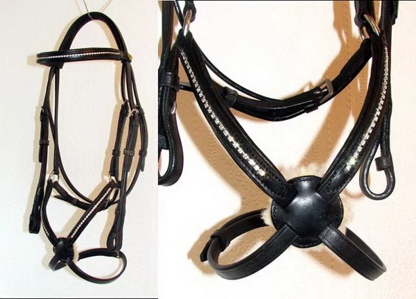 FSS комфорта с подкладкой блестящий кристалл со стразами Grackle фигурка 8 уздечка сделанный на заказ - Изображение 1 из 1