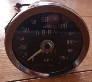 MG GBT 120 MPH Smiths Speedometer & Brackets - 46000 Miles - 80mm - Picture 1 of 4