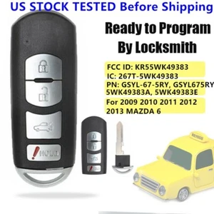 For 2009 2010 2011 2012 2013 MAZDA 6 keyless SMART KEY FOB REMOTE KR55WK49383 - Picture 1 of 6
