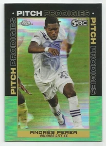 2021 Topps Chrome MLS ANDRES PEREA Pitch Prodigies Neon Green Refractor /99 OCSC - Picture 1 of 2