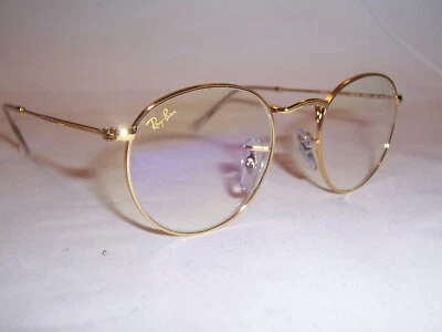 Nuevas gafas de sol RAY BAN METAL REDONDO 3447 9196BL DORADO/CLARO 47 mm AUTÉNTICAS Foto 1 de 4