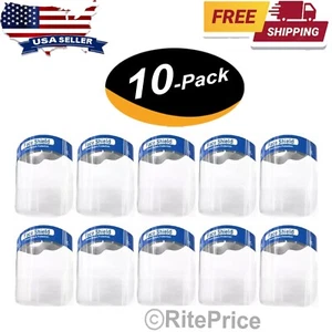 Face Shield Reusable Washable Protection Cover Face Mask Anti-Splash (10 Pack) - Picture 1 of 12