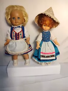 Vtg Dolls of the World unbranded - one 10" one 11" - Picture 1 of 4