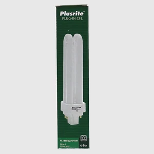 Plusrite PL-T 18W/2U/4P/841 18W 4-Pin G24q-2 Base 4100K CFL Light Bulb #4032 - Picture 1 of 5