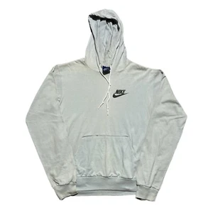Vintage 80s Nike Hoodie Boys XL Grey Pullover Nike Swoosh Pullover Women’s Small - Picture 1 of 5