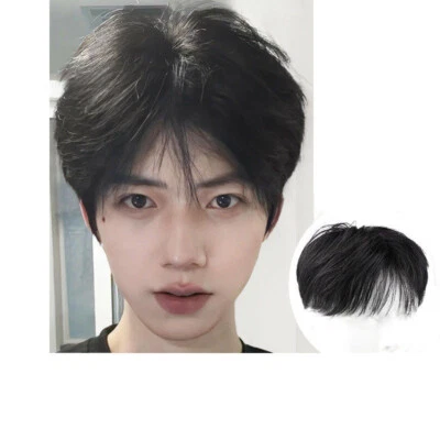 Topper de peluca recta natural 100 % clip de cabello humano en piezas de cabello toupee para hombres Foto 1 de 4