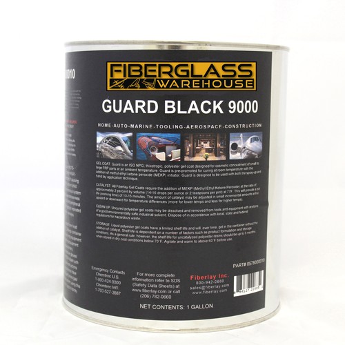 Black Polyester Gel Coat Gallon (No Wax) w/Catalyst - Superior ISO NPG ...
