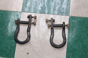 07-13 Silverado 1500 Front Bumper Pair Left LH Right RH Tow Hooks W/ Hardware OE - Picture 1 of 12