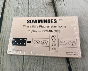 Vintage Sowminoes Dominos Complete Set Original Box Unopened 1991 Cowoc Inc - Picture 1 of 3