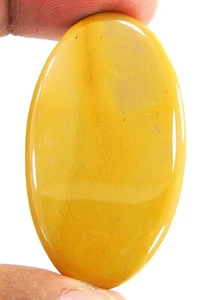 55.80 Ct Natural Yellow Mookaite Jasper Loose Gemstone Cabochon Wire Wrap- 23778 - Picture 1 of 2