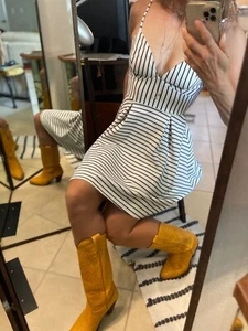 Stivali da cowgirl gialli Tony Mora Old Weat Spagna in pelle taglia 7,5 A - Foto 1 di 9