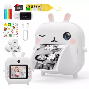 Selvim 2.4" Bildschirm Kinder Kamera Sofortbildkamera Digitalkamera +32GB Karte - Bild 1 von 8