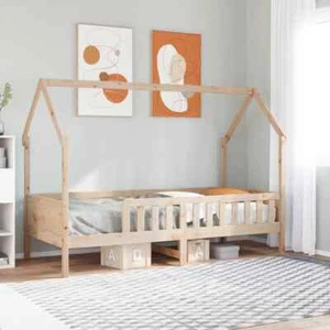 Vidaxl Giroletto Casetta per Bambini 90x200 cm Legno Massello di Pino - Foto 1 di 6