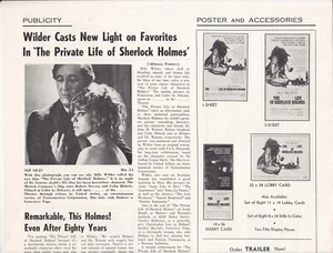 PRIVATE LIFE OF SHERLOCK HOLMES/UNITED ARTISTS CATALOGUE of Advertising Material - Picture 1 of 4