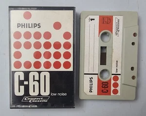 CASSETTE PHILIPS C-60 LOW NOISE VINTAGE 1971 Used In Blank  - Imagen 1 de 7