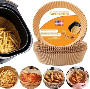 200× Air Fryer Disposable Paper Liner Mat Non-stick Oil-proof Baking Roasting US - Picture 1 of 18