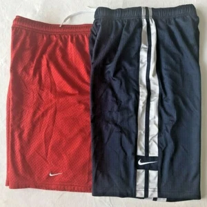 Lot of 2 Nike Boy's Navy and Red Athletic Shorts Youth Size L and XL - Picture 1 of 9