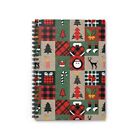 Plaid Christmas Tile Spiral Notebook - Ruled Line