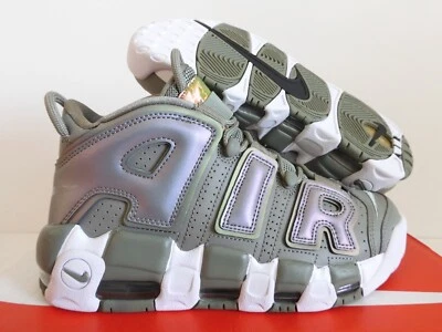 WMNS NIKE AIR MORE UPTEMPO "IRIDESCENT" DARK STUCCO GREEN SZ 7.5 [917593-001] - Image 1 of 4