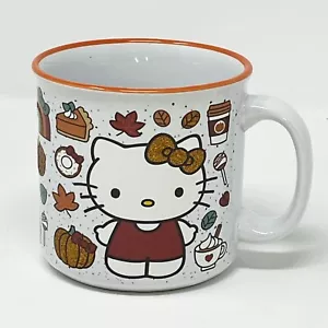 Hello Kitty doppelseitiger Becher Kürbis Gewürz Latte Herbst mit glitzernden Akzenten - Bild 1 von 4