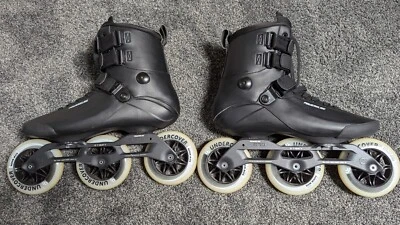 Powerslide Kaze 110 110 mm schwarze Inlineskates UK Größe 10 - Bild 1 von 4
