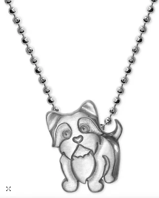 Collar colgante Alex Woo Yorkie en plata de ley - plata de ley Foto 1 de 3