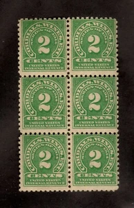 US Scott RE20 Revenue Block of 6 F/VF MNH Cordials Wines Wmk 191R. - Picture 1 of 2