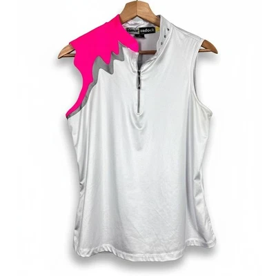 Camiseta sin mangas Jamie Sadock para mujer M Athleisure Golfcore Y2K artística preppy ecléctica Foto 1 de 4