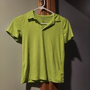 Tommy Bahama Active Boys Jersey Polo Shirt Casual Kids Top Med 7- 8 Neon Green - Picture 1 of 5