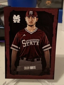 2019 Mississippi State Baseballkarte Colby weiß - Bild 1 von 2