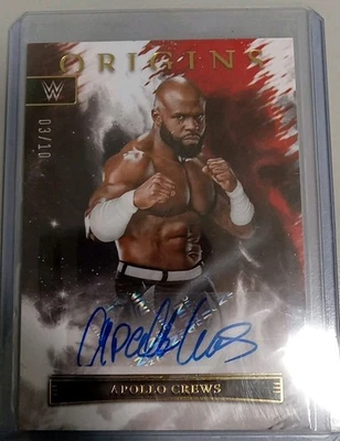 2023 Panini Chronicles WWE - Origins Autographs Apollo Crews #OA-ACR Gold /10... - Image 1 of 3